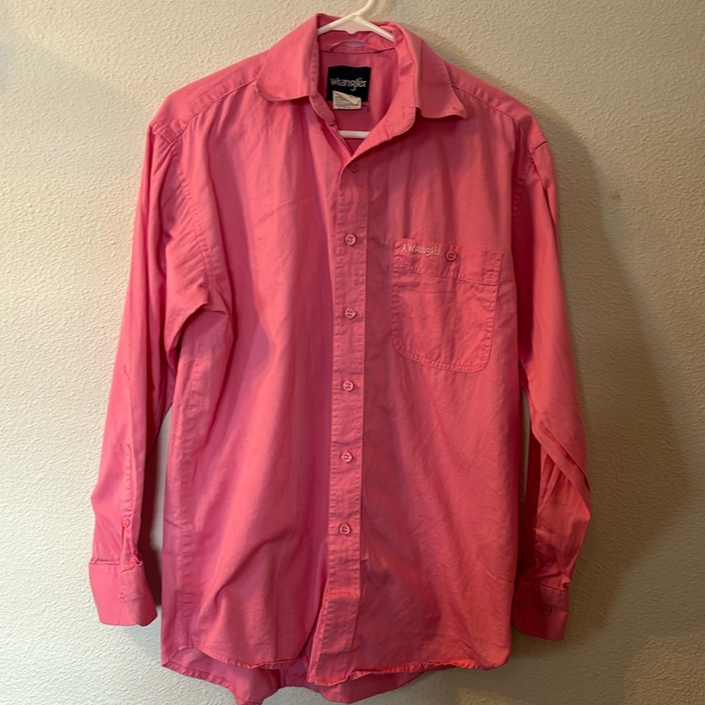 Wrangler breast cancer awareness button down size small
